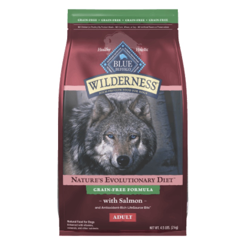 Blue Buffalo Wilderness Salmon Recipe High-Protein Adult Dry Dog Food by Blue Buffalo — dry kibble food for dogs