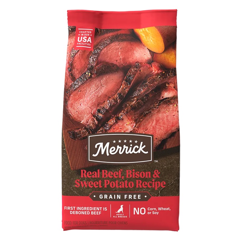 Merrick Grain-Free Real Texas Beef Dinner Canned Dog Food by Merrick Pet Care — wet canned food for dogs