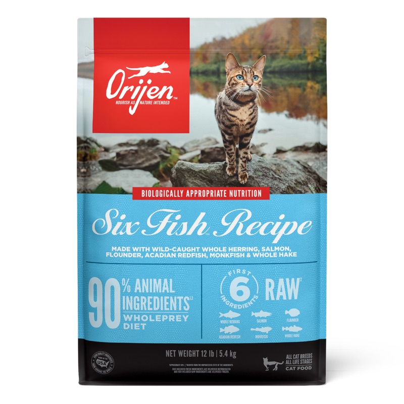 Orijen Six Fish Grain-Free Dry Cat Food by Orijen (Champion Petfoods) — dry kibble food for cats