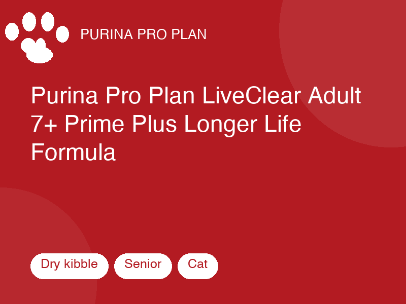 Purina Pro Plan LiveClear Adult 7+ Prime Plus Longer Life Formula by Purina Pro Plan — dry kibble food for cats