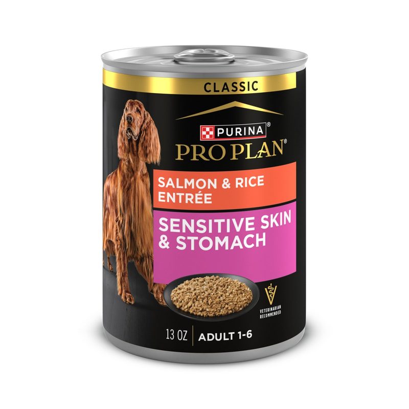 Purina Pro Plan Sensitive Skin & Stomach Salmon & Rice Entree Classic Wet Dog Food by Purina Pro Plan — wet canned food for dogs